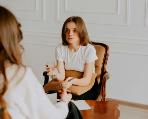 A child is therapy session in Toronto.