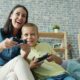 A child and a co-parent spends quality time together in Ontario.