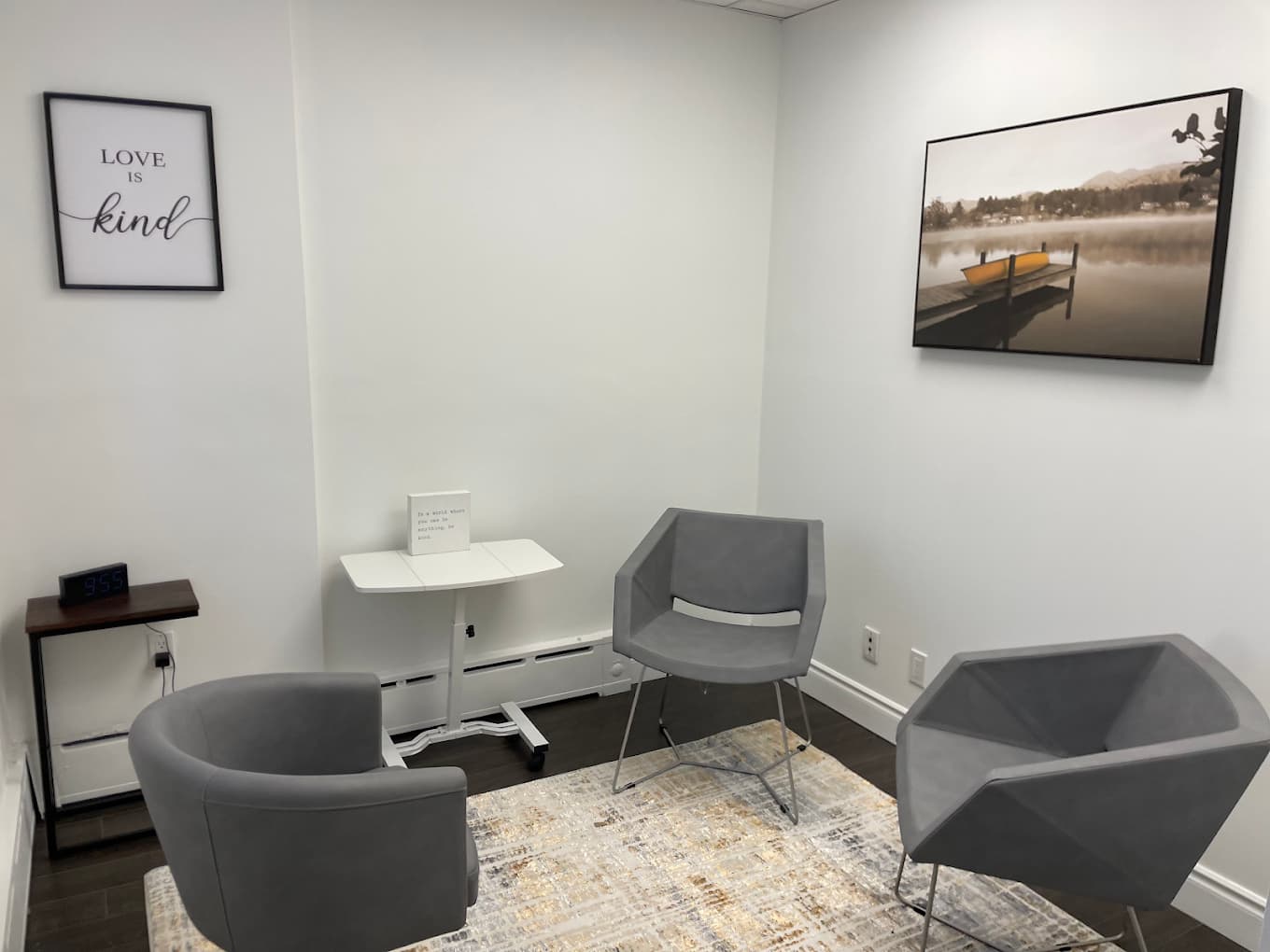 The therapy room at Toronto Family Therapy's Avenue Road office