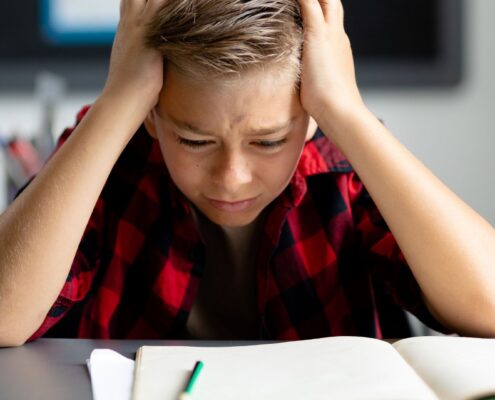 A child has school anxiety in Ontario.